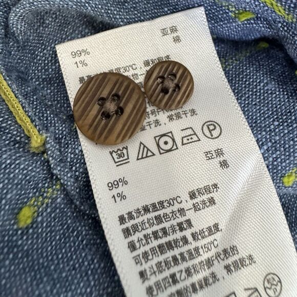 Tommy Bahama Shirt Mens XL Blue Linen Blend Short Sleeve Preppy Resort Old Money - Picture 10 of 11